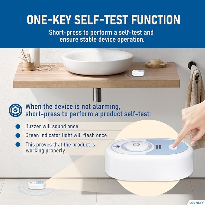 LSENTLY Water Leak Detector Supports 5 Years Standby Time, LED Indicator & - Image 6