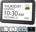 Clock with Day and Date for Elderly, Dimmable Dementia Alzheimers Clocks for by Roxicosly