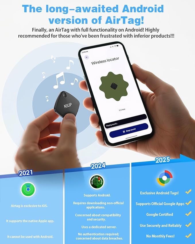 Air Tags for Android, Air Tags-4 Pack Android, 2 Year Battery Life, Air Tracker - Image 2