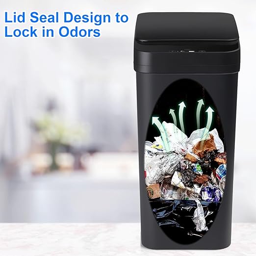 Anborry Bathroom Automatic Trash Can 4 Gallon Touchless Motion Sensor Small - Image 3