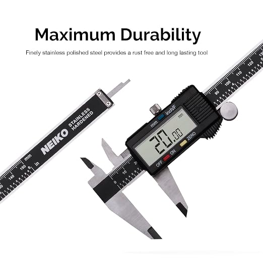 NEIKO 01408A 8” Electronic Digital Caliper Extra Large Display | 0-8 Inches | - Image 5