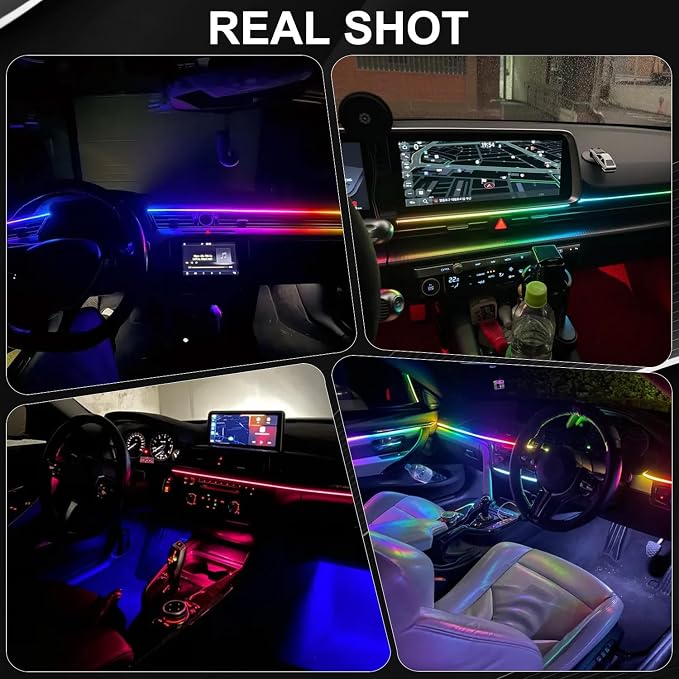 Dreamcolor Acrylic Interior Car LED Strip Lights, 6 in 1 Ambient Lighting Kit - Image 7