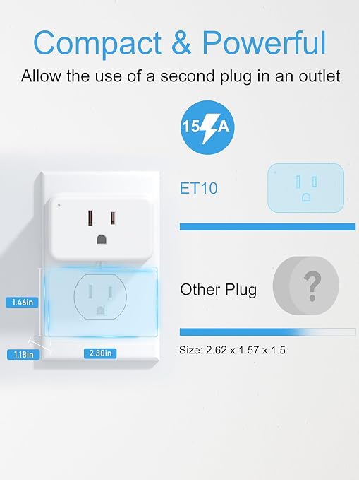 EIGHTREE Smart Plug 15A, WiFi Outlet that Compatible - Image 6
