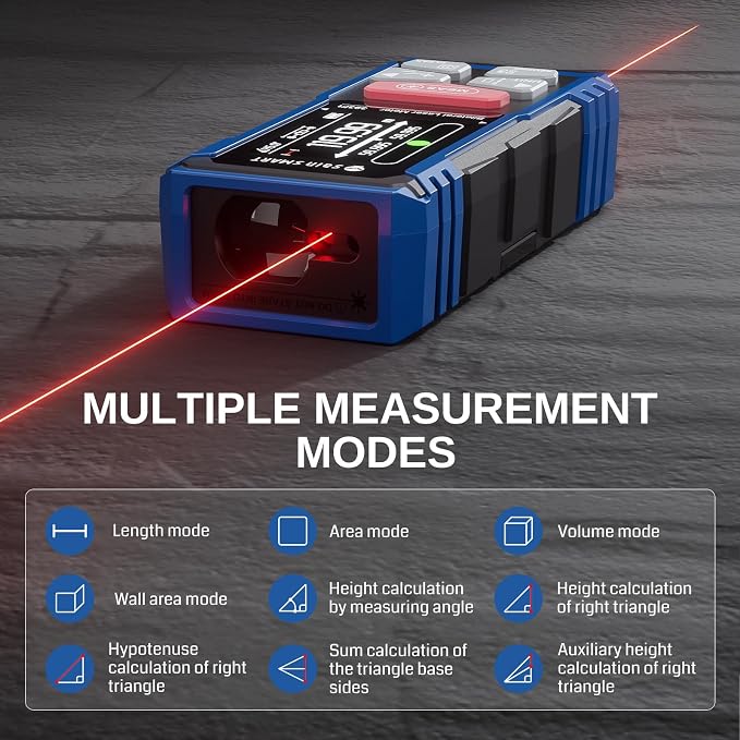 SainSmart Dual Laser Measuring Tool, 393Ft Red Bilateral Distance Meter - Image 3