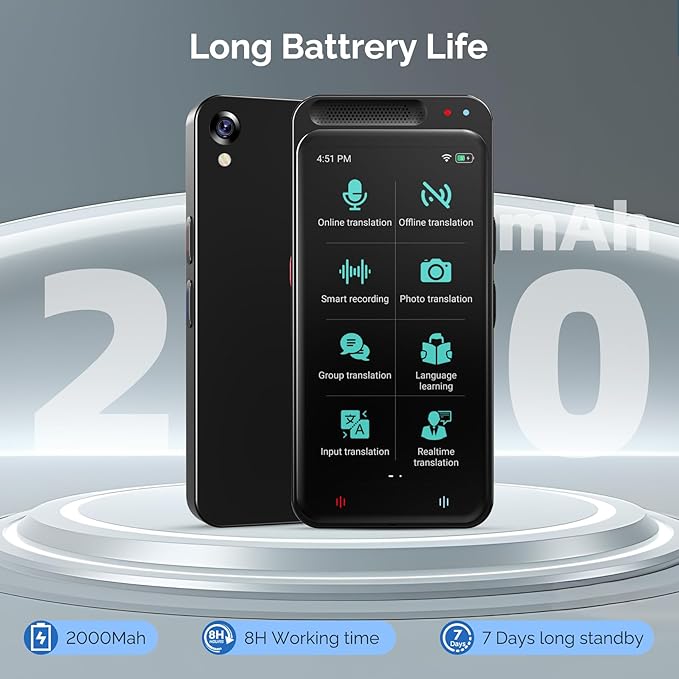 Language Translator Device No WiFi Needed, Two-Way Real Time Translator Device - Image 5