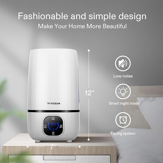 VIVOSUN 4L Cool Mist Humidifier with Remote Control for Bedroom, Plants, Baby, Dry Skin - Image 7