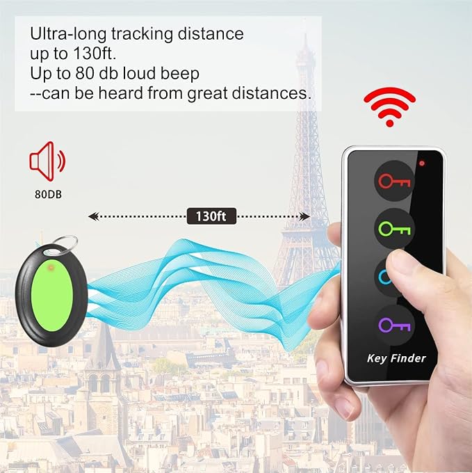 Reyke Key Finder, 80dB+ RF Item Locator Tags - Image 5