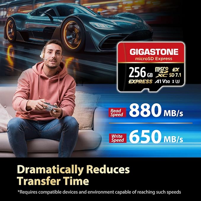 【Designed for Switch 2】 GIGASTONE 256GB microSD Express R/W 880/650MB/s SDXC - Image 2