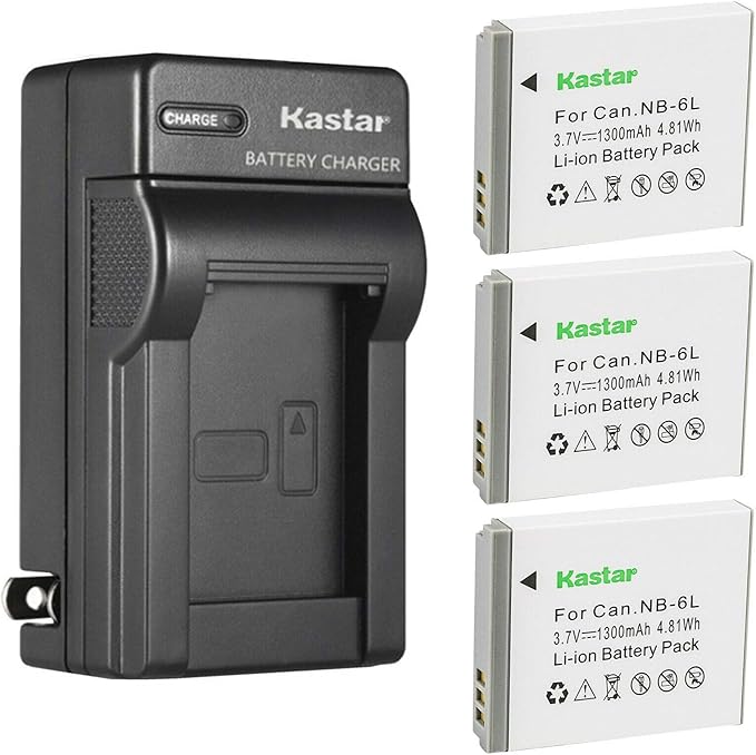 Kastar 3-Pack Battery and AC Wall Charger Replacement by Kastar