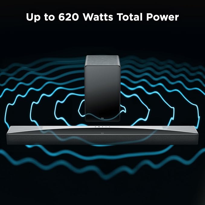 TCL Q75H 5.1.2 Surround Sound Bar with Wireless Subwoofer for Smart TV | Dolby Atmos DTS:X Auto Calibration | 620W Power Bluetooth Home Theater Speaker | App Control & Remote Control | Latest Model - Image 4