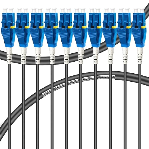 10-Pack - 5m Uniboot LC to LC Armored Fiber Patch Cable, Singlemode 9/125um by Bangun