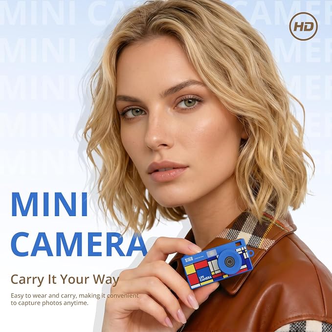 Mini Keychain Digital Camera, 1440P Video, 2MP Photos, 16GB Card, Type C - Image 6