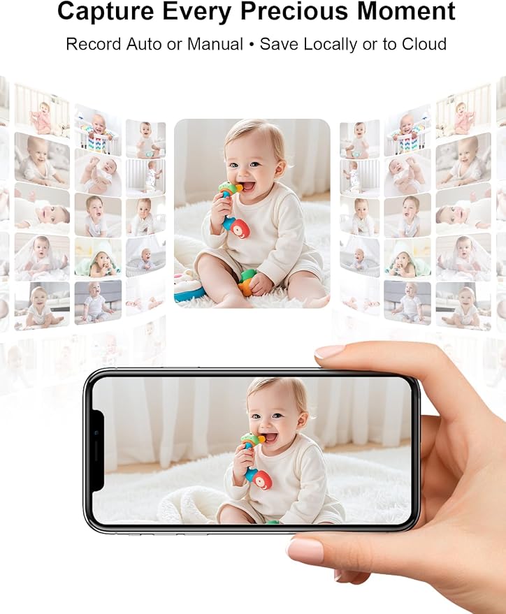 Smart Baby Monitor with App & 5" Screen, Dual Mode, Auto Motion Tracking PTZ - Image 6