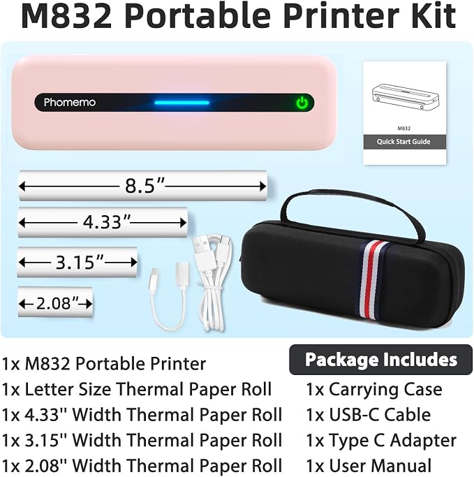 Phomemo M832 Portable Printers Wireless - Image 3