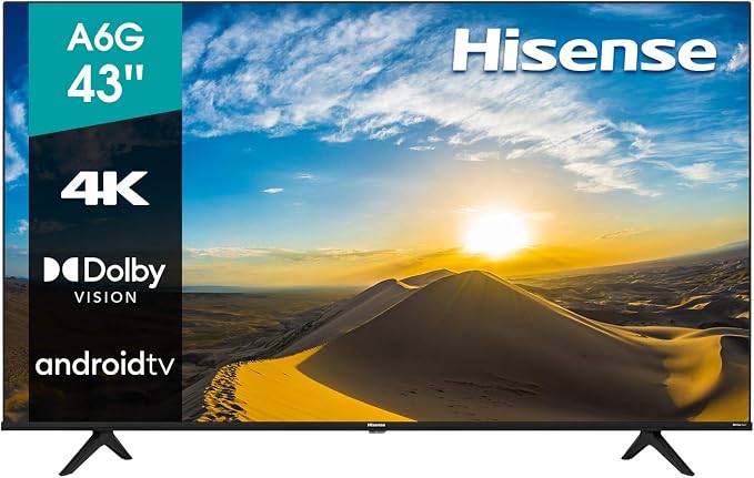 Hisense 43A6G 43-Inch 4K Ultra HD Android Smart TV with Alexa Compatibility (2021 Model) by Hisense