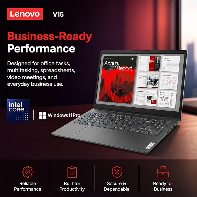 Lenovo New Business and Student Laptop(2026 Premium Edition) with MS365 for Web, Intel Powerful Processor, 15.6" FHD Anti-Glare Display, Fast Charging Speed, 14.5-Hour Battery Life, Windows 11 Pro - Image 2