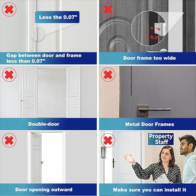 4Pack Door Reinforcement Lock Withstands 800lbs of Force - Image 2