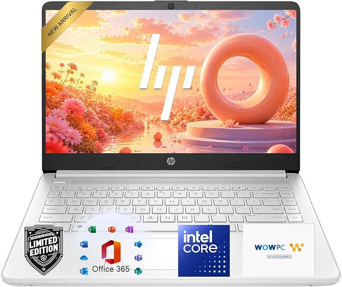 HP 14 Laptop, Intel N150 Processor, 4GB DDR5 RAM, 128GB SSD, 1TB Cloud Storage, Long Battery Life, Windows 11 with Microsoft 365 for Business, Students & Everyday Use by Unknown