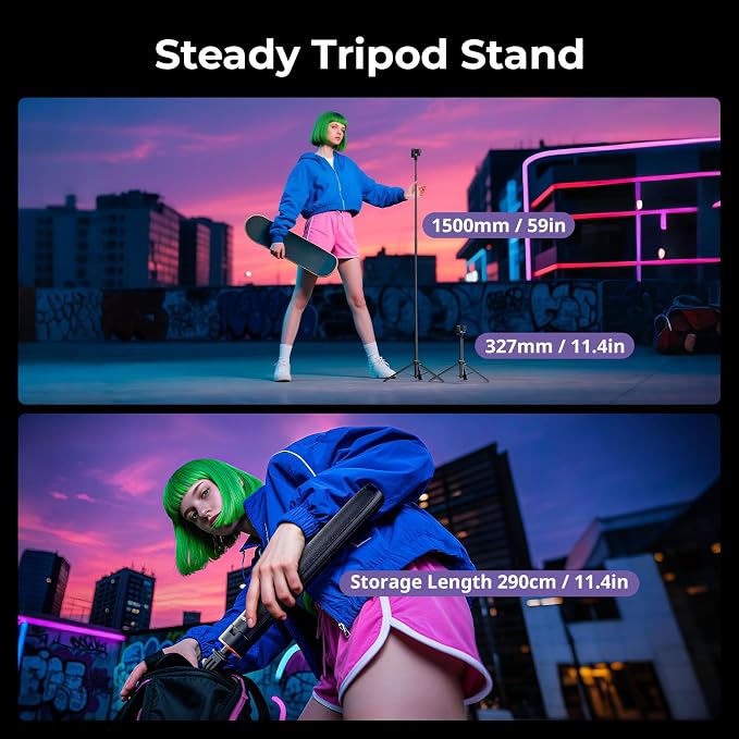 SmallRig 59" Extendable Selfie Stick Tripod - Image 2