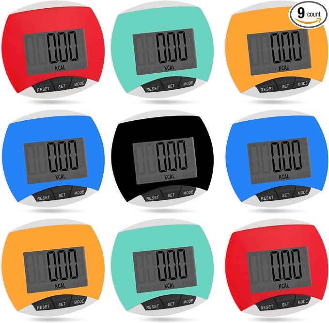 Copkim 9 Pcs Simple Pedometers Bulk by Copkim