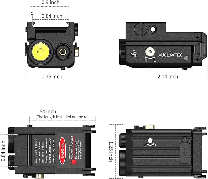 AUCLAYTEC 420 Lumen Tactical LED Flashlight - Image 7