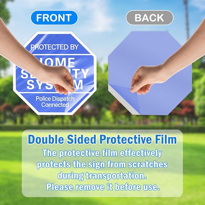 2-Pack Protected By Home Security System Signs - Image 8