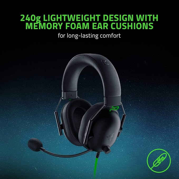 Razer BlackShark V2 X Gaming Headset: 7.1 Surround Sound - 50mm Drivers - Memory Foam Cushion - for PC, PS4, PS5, Switch - 3.5mm Audio Jack - Black (Pack of 8) - Image 6