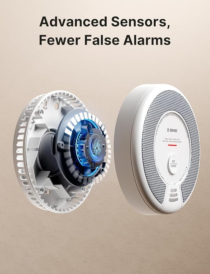 X-Sense Smoke Detector Carbon Monoxide Alarm Combo 10-Year Battery, UL 217 & UL - Image 4