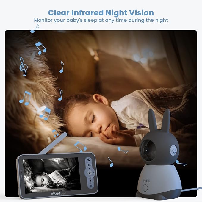 ieGeek Baby Monitor with 2K HD Resolution, Pan-Tilt-Zoom Video Baby Monitor - Image 7