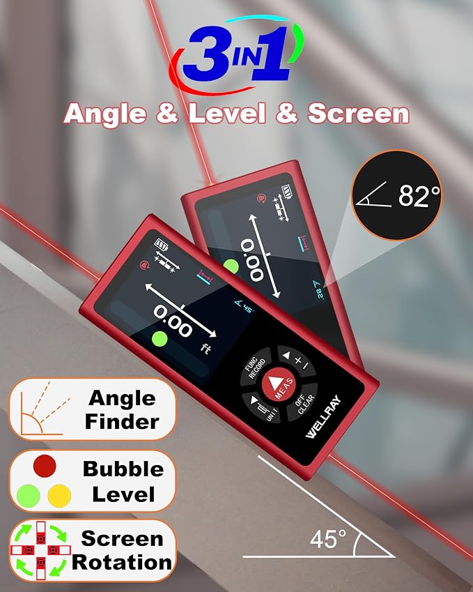 Dual Laser Measuring Tool 400Ft, Rechargeable Laser Measure Tool - Image 6