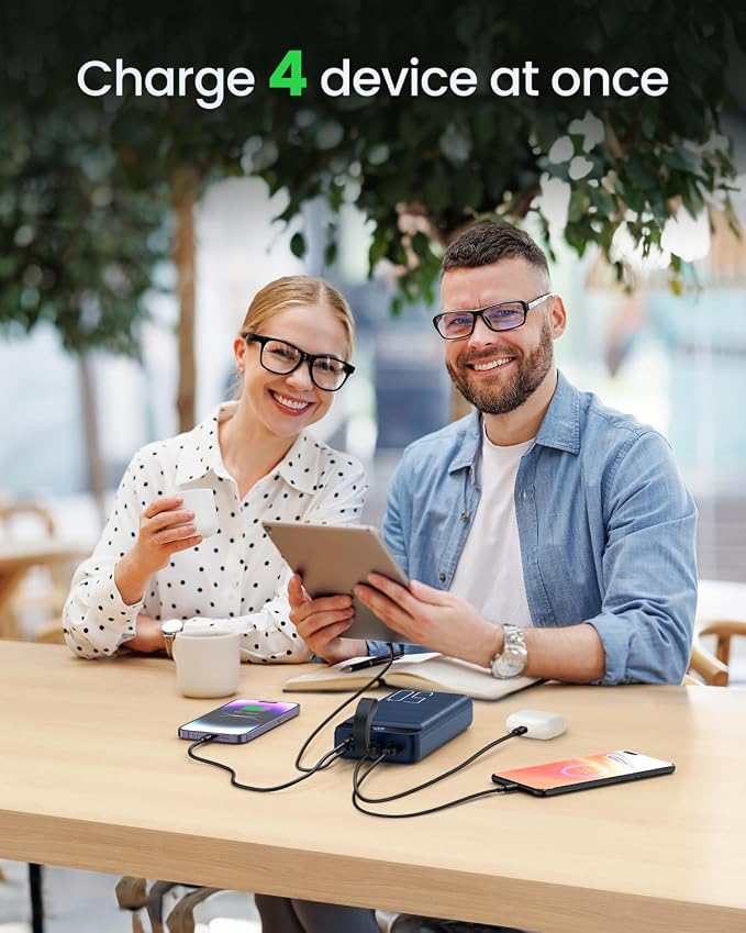 Power Bank Fast Charging 50000mAh - 22.5W Portable Charger USB C Quick Charge with 4 Outputs & 3 Inputs LED Display Huge Capacity External Battery Pack for iPhone, Samsung, iPad etc - Image 4