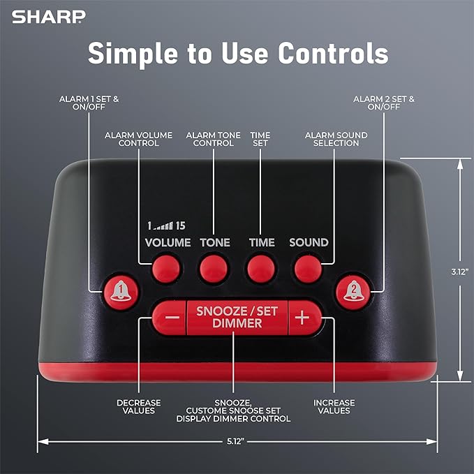 Sharp Big Bang Super Loud Alarm Clock - Image 4