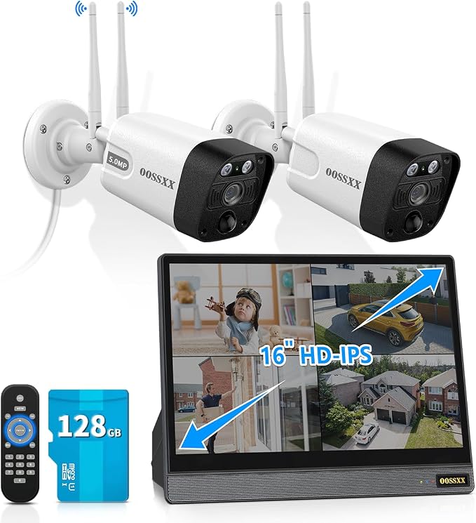 5MP WiFi Security Camera System, 10CH NVR by OOSSXX