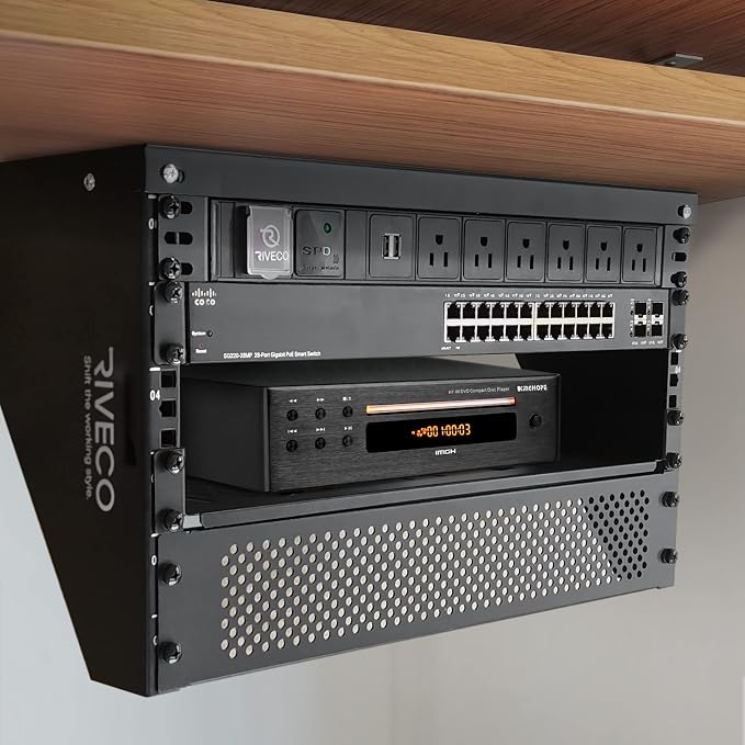 RIVECO 6U Wall Mount Rack for Network| Reinforced Heavy Load 66-99 LBS Small - Image 5