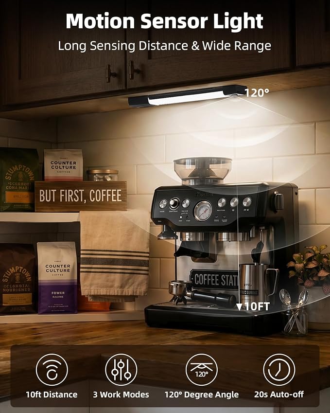 EZVALO Under Cabinet Lighting, Wireless Closet Lights, 50 LED Rechargeable - Image 2