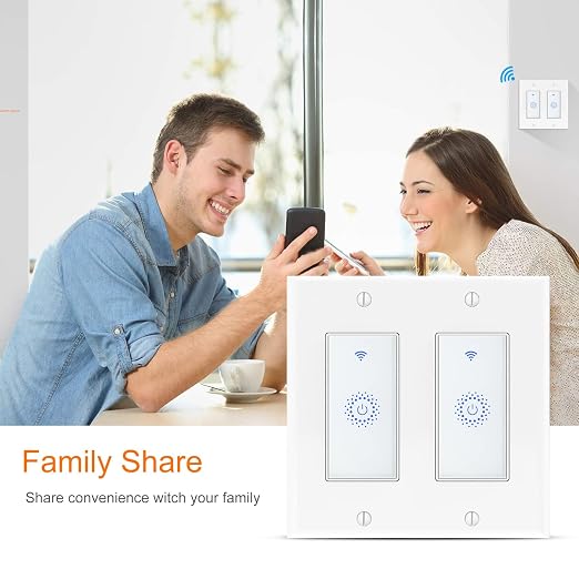 Smart Switch4 Pack, Double Smart Light Switch, Milfra in-Wall WiFi Smart Switch - Image 5