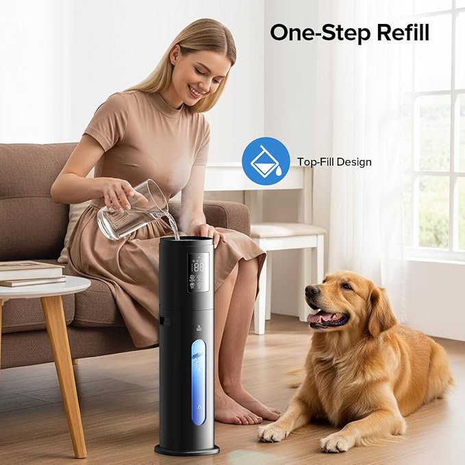 Humidifiers for Bedroom Large Room with Smart App & Remote Control, 7L/1.85Gal Large Humidifier, 4 Mist Levels Humidifiers for Home Crow - Image 8