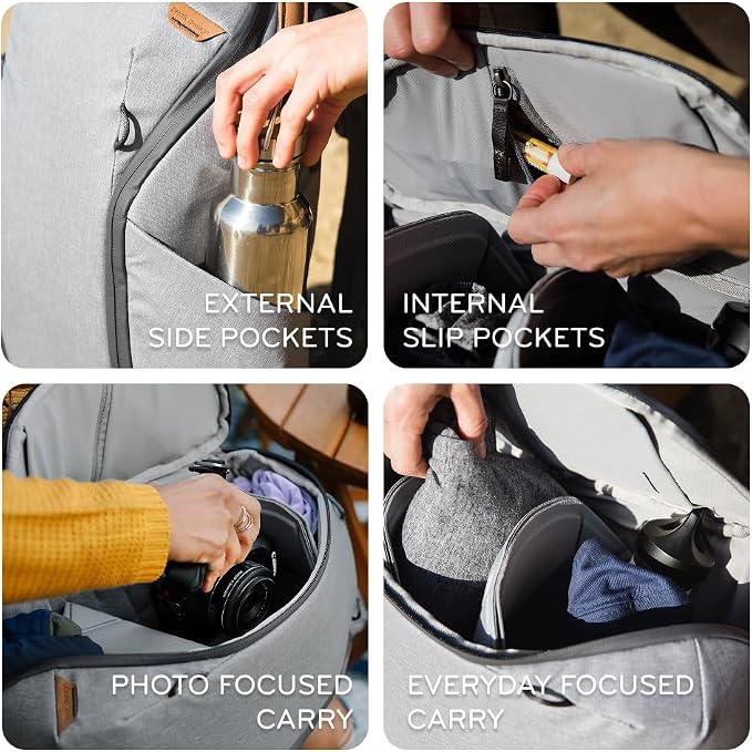 Peak Design Everyday Backpack Zip 15L, 270-Degree Zip, Dual Side Pockets - Image 4