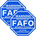 2Pack 10'' x 10'' Protected by FAFO Reflective Funny Security Sign, by JMXINHANG