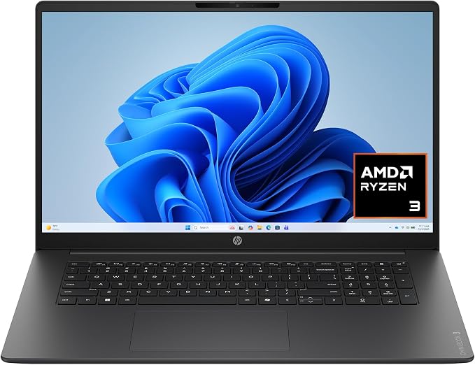 HP OmniBook 3 17.3 inch Laptop PC, FHD Display, AMD Ryzen 3 30, 8 GB RAM, 512 GB SSD, AMD Radeon 610M Graphics, Windows 11 Home, Mica Silver, 17-dp0199nr by Unknown