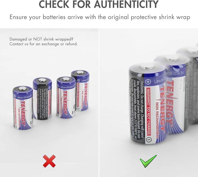 Tenergy 3V CR123A Lithium Battery, High Performance 1500mAh CR123A Cell - Image 7