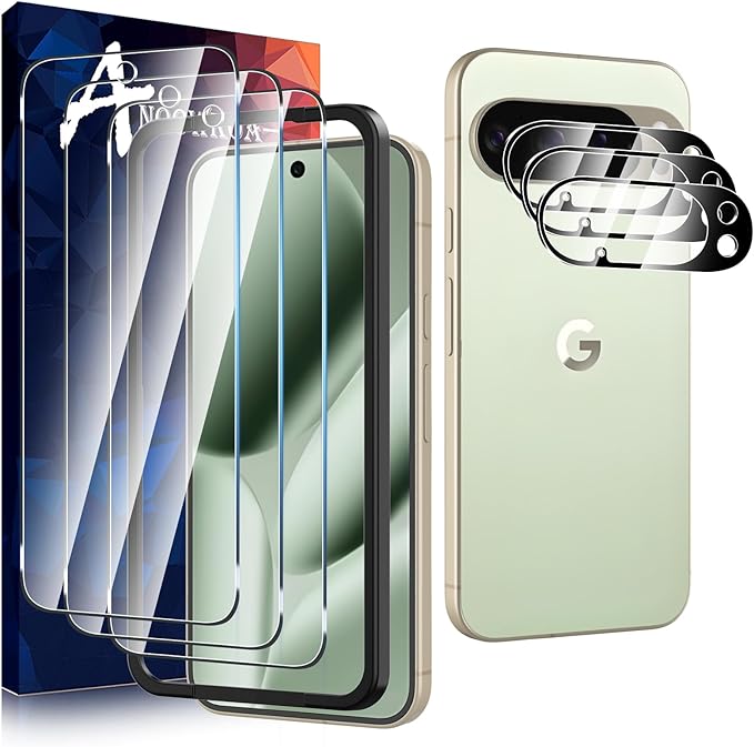 3 Pack Glass Screen Protector for Google Pixel 10 Pro XL + 3 Pack Pixel 10 Pro by Anoowkoa