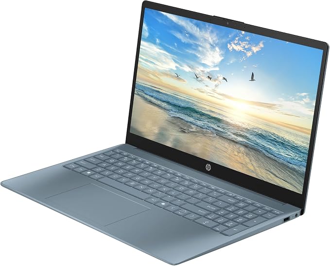 HP 15.6" Business Laptop with 1-Year Microsoft Office 365 with Copliot AI, 8GB RAM 128GB SSD, Quad-Cores Intel Processor, Windows 11, PLUSERA Earphones & 8-in-1 Hub Included, Moonlight Blue - Image 4