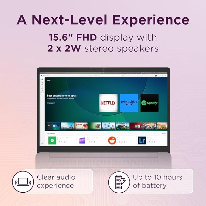 Lenovo Chromebook 15 IdeaPad 3i Laptop, 15.6" FHD, Intel Celeron, 4GB RAM | 192GB Storage (64GB eMMC + 128GB SD Card), Home & Students, Webcam, Numeric Keyboard, 10-Hour Long Battery Life, Chrome OS - Image 5