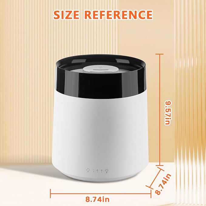 Humidifiers for Bedroom,3L Top Fill Cool Mist Humidifier for Baby Nursery,Essential Oil Diffuser for Large Room,3 in 1 Quiet Ultrasonic Humidifier for,Office,Plant,Nursery,BPA FREE (White) - Image 6