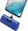 Mini Portable Charger USB C Power Bank,Upgraded 5500mAh PD Fast Charging Battery Pack Built-in USB-C Connector Travel Essential for iPhone17/17Pro/17Pro Max/Air/16 Plus/16Pro Max/15 Series (Deep Blue) by HETP