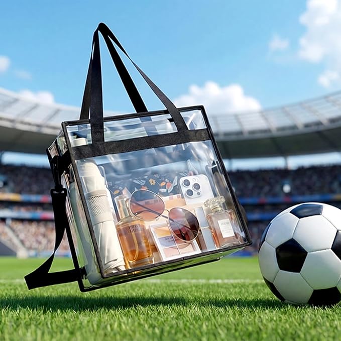 BAGAIL Clear Bags 12x6x12 Stadium Approved Clear Tote Bag - Image 2