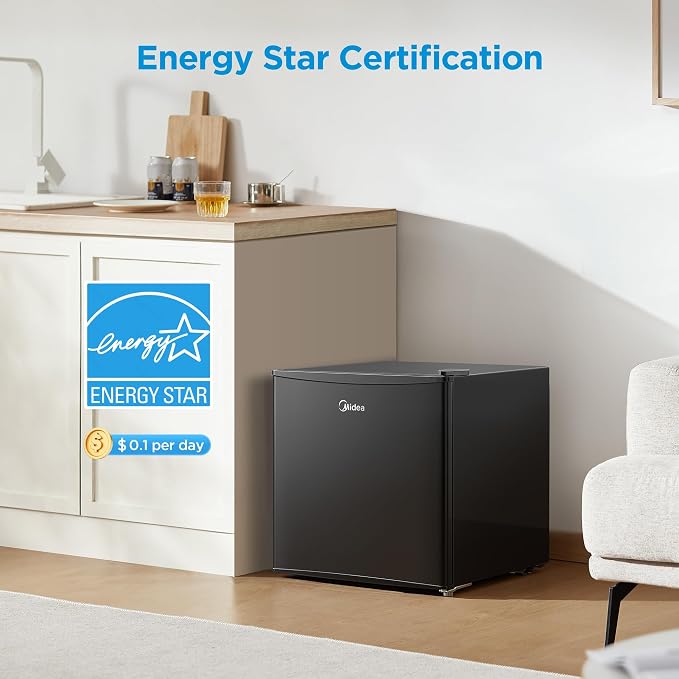 Midea 1.6 Cu.ft Mini Fridge, Energy Star Certified, Low Noise for Bedroom - Image 4