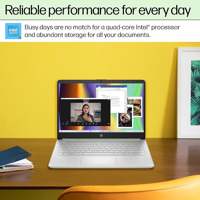 HP 14" Laptop Computer for 2026 Student Business Productivity, MS Office & Win 11 Pro, Copilot AI, Intel 4-Core CPU, 4GB DDR5 RAM, 628GB Storage (128GB UFS+500GB Ext), Wi-Fi 6, HubxcelAddon, Green - Image 6