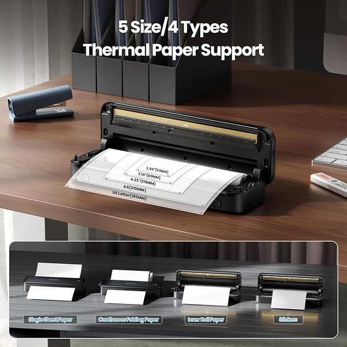 Phomemo Upgraded 300DPI Portable Printers Wireless - Image 5